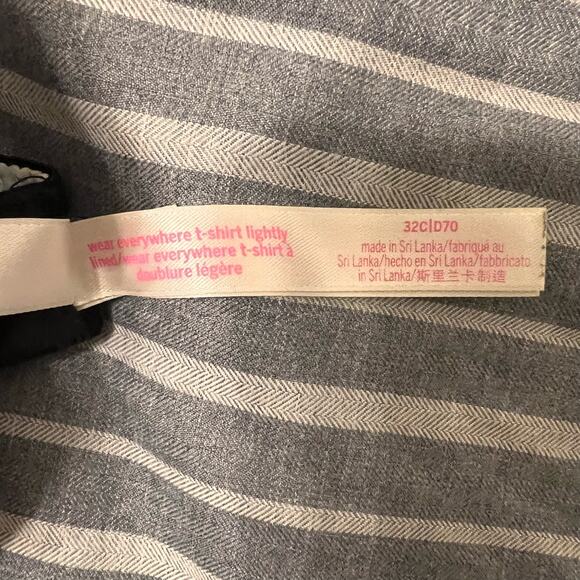 PINK Multi-Color Blue Tie Dye Wear Everywhere Lightly Lined T-Shirt Bra 32C - Picture 5 of 7